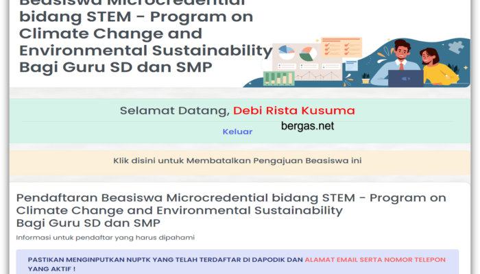 Kesempatan Emas!!Beasiswa Non-Gelar Microcredential STEM Kemendikbud Untuk Guru SD dan SMP